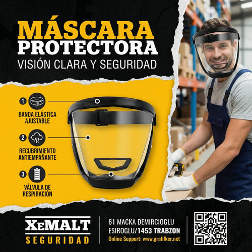 Protector facial antivaho, protector facial de alta definición para proteger los ojos, la nariz, la boca, todo incluido para adultos