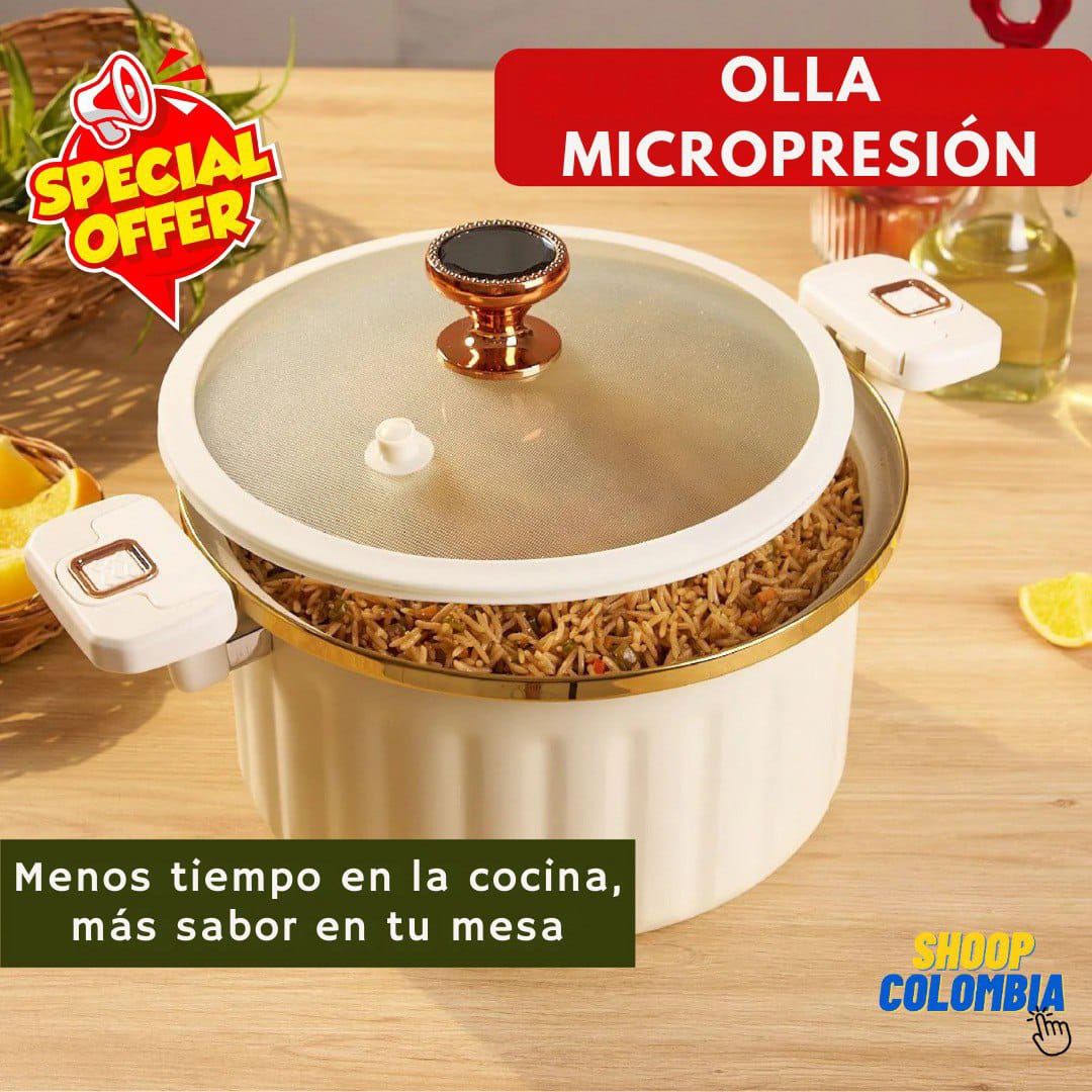 SPEDDYPOT® OLLA A MICRO PRESION DE ACERO ANTIADHERENTE || EVITA QUE SE PEGUEN TUS COMIDAS 8 LITROS