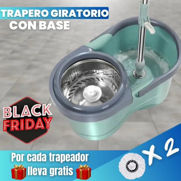 TRAPEADOR GIRATORIO 360° GRANDE XL + 2 MOPAS GRATIS 🎁