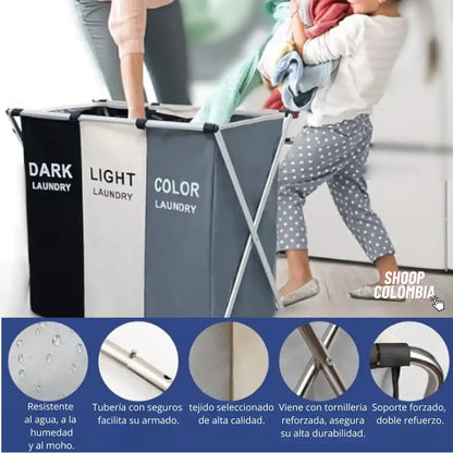 Canasta plegable multiusos x 3