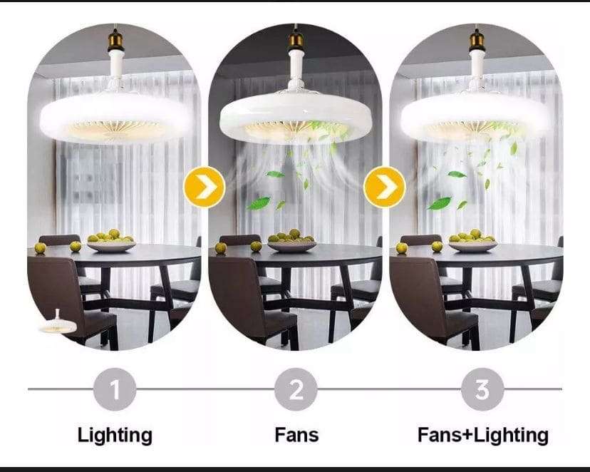 FOCO VENTILADOR 3 EN 1 CON CONTROL REMOTO