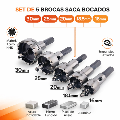 Corona de metal (set x5 brocas)