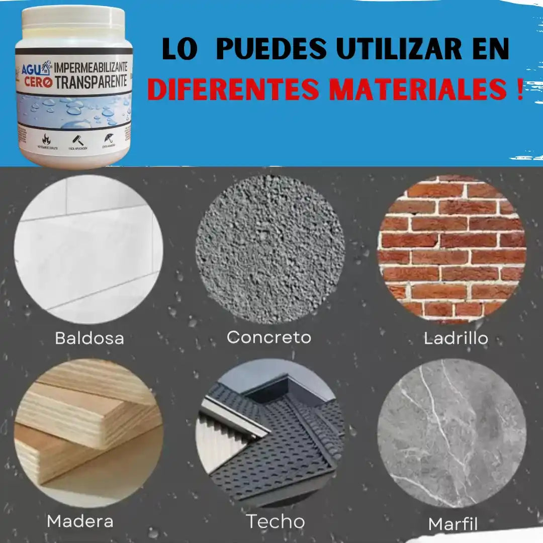 SELLANTE IMPERMEABILIZANTE TRANSPARENTE 💦 || CERO WATER™ + 250ml GRATIS