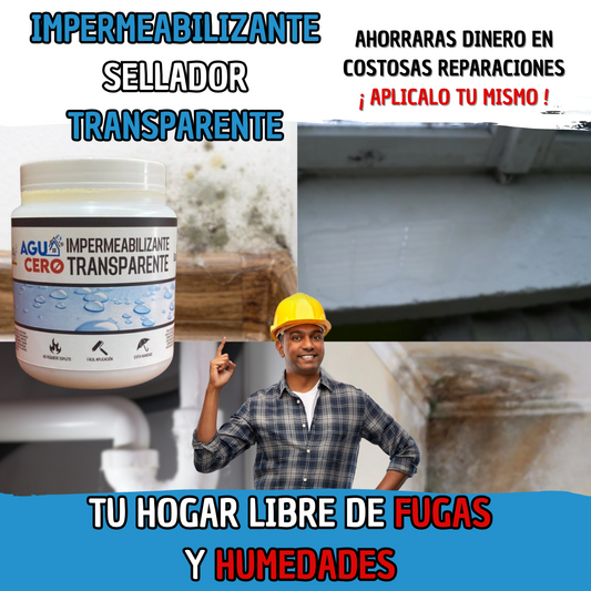 SELLANTE IMPERMEABILIZANTE TRANSPARENTE 💦 || CERO WATER™ PROMO 500 ML + 500ML GRATIS ✨
