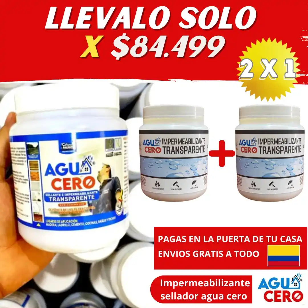 SELLANTE IMPERMEABILIZANTE TRANSPARENTE 💦 || CERO WATER™ PROMO 500 ML + 500ML GRATIS ✨
