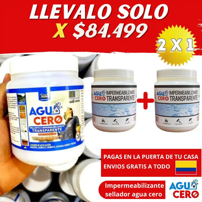 SELLANTE IMPERMEABILIZANTE TRANSPARENTE 💦 || CERO WATER™ PROMO 500 ML + 500ML GRATIS ✨